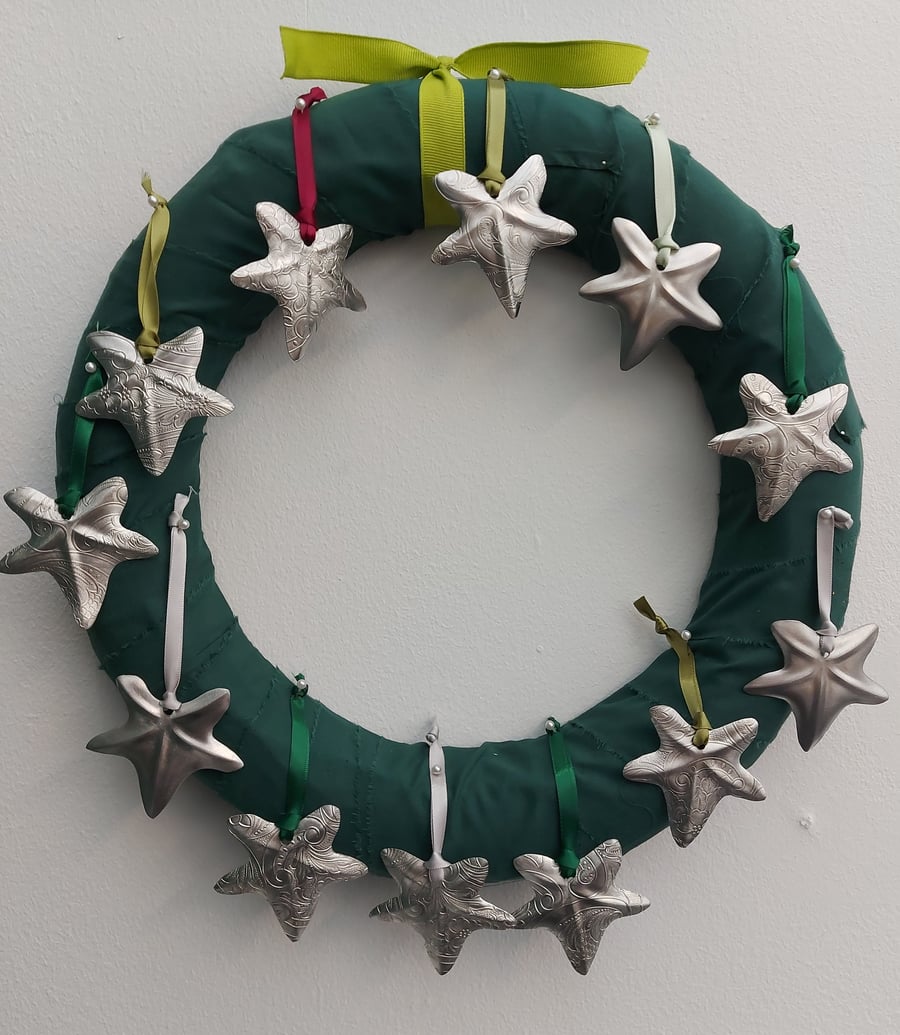 Pewter Ivy Leaf Christmas Decorations