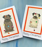 Pug Christmas card - Image 1