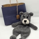 Handmade Crochet Bear Lovey - Chunky Chenille Plush