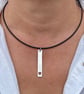 Leather necklace for women, Dainty Boho jewellery, Choker necklace - Image 4