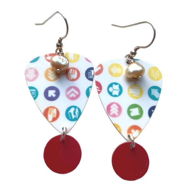 Super Dotty Plectrum Earrings