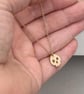 Handmade dainty 9ct yellow, rose or white gold skull charm pendant and chain - Image 7