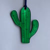 Green mirrored acrylic cactus decoration