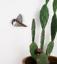 House sparrow wall hanging, set of 3 miniature flying birds, wooden decorations. - Image 3