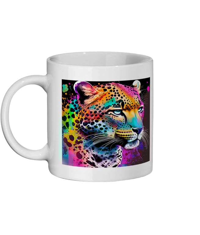 Watercolour Leopard 1 - Bright, Vivid Wildlife Mug