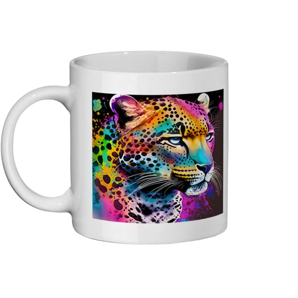 Watercolour Leopard 1 - Bright, Vivid Wildlife Mug