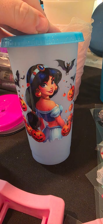Halloween Jasmin Disney blue colour changing cold cup