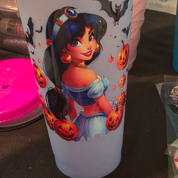 Halloween Jasmin Disney blue colour changing cold cup