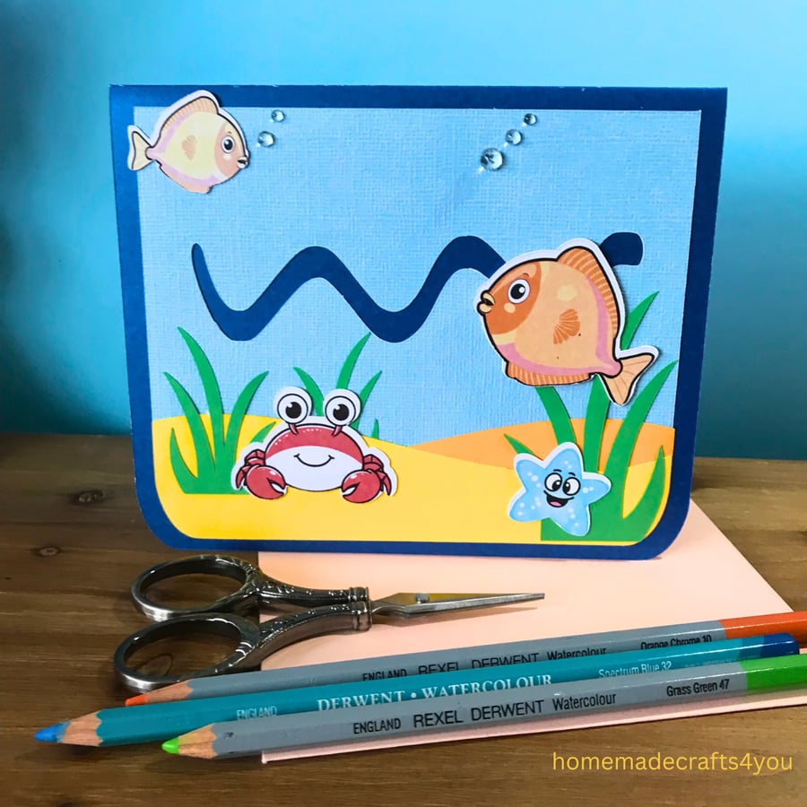 Interactive Swimming Fish Card