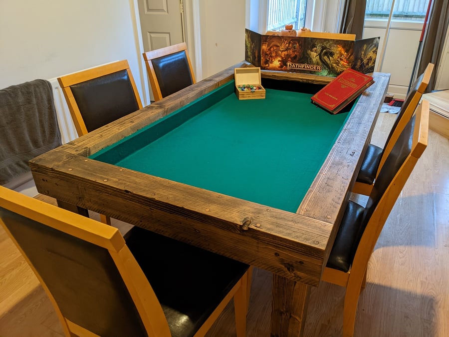 Custom Gaming Table D&D Pathfinder Reclaimed Scaffold Boards THE LIMA