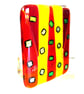 Candle Holder Fused Glass Tea light  Red Yellow  Dichroic 009 - Image 4