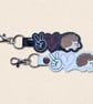 Hedgehog Keyring - Peace Love Hedgehog Bag Charm - Image 1