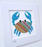 Multicoloured batik 'Crab' fabric picture - 6x6'' inc mount by CrossParkCrafts - Image 2