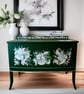 Vintage Solid  Chest of Drawers in Unique Design, bespoke painted