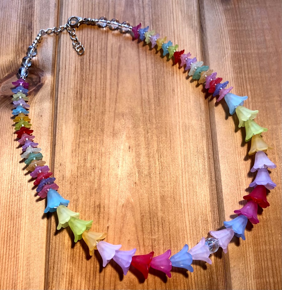 Acrylic flower necklace