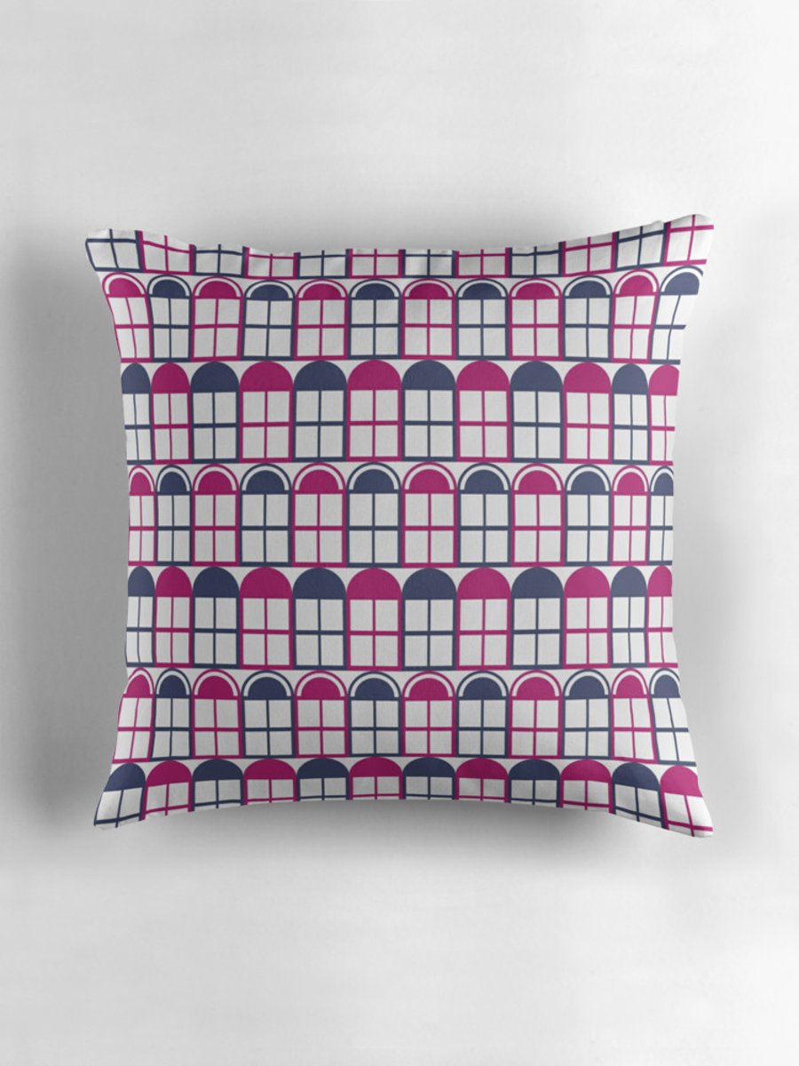 16 x 16 Purple Cushion Cover, Filled cushion, Geometric cushions, Sofa Pillow