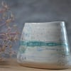 Large oval pot - Seascape, Beautifully glazed in sea tones (1)