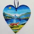 moonlit lakeside fox