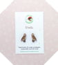 Owl Stud Earrings, Wooden Bird Earrings, Silver Plated or Sterling Silver Backs - Image 2