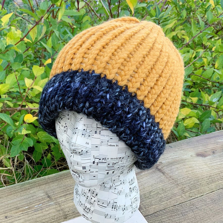 Fisherman’s Hat. Chunky Knit Hat. Beanie. Unisex Beanie. Woolly Hat. Woollen Hat