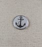 Anchor Logo Badge - Travel Themed Pin - Large Resin topped Pin Badge