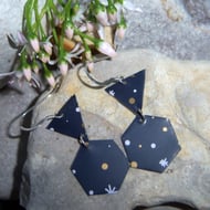 Perfectly Imperfect upcycled tin earrings with sterling silver hooks