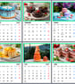 2027 A4 Calendar Cakes & Sweet Treats Calendar Wire Hanging 