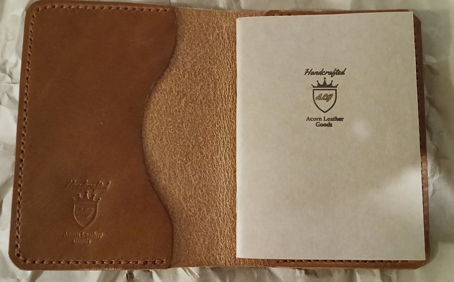 Handcrafted Leather Notebook & Passport Cover  