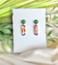 Abstract Fresh Autumn Open Rectangle Earrings - Image 6