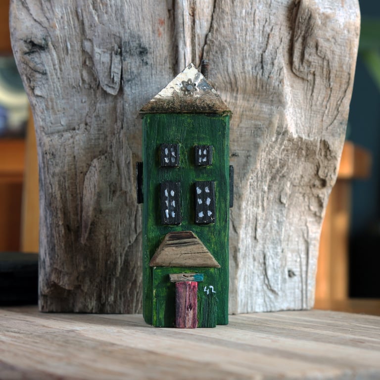 Wonky Driftwood Hoose, Driftwood Art from Scotland No26 