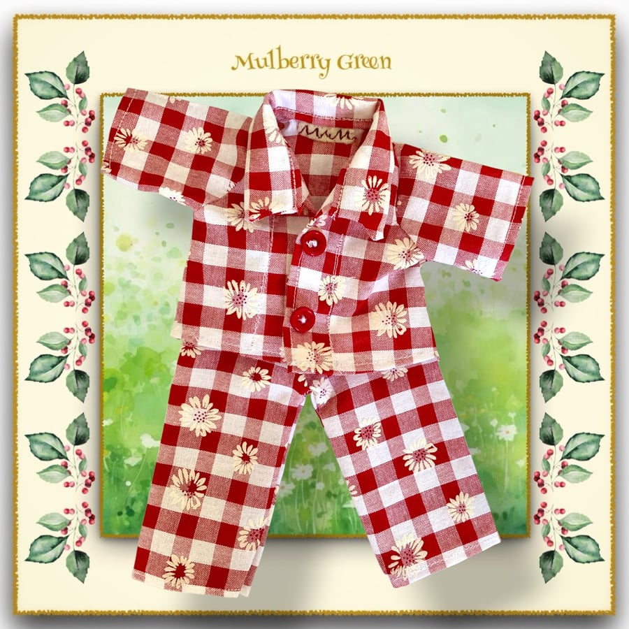 Red Check Daisy Pyjamas