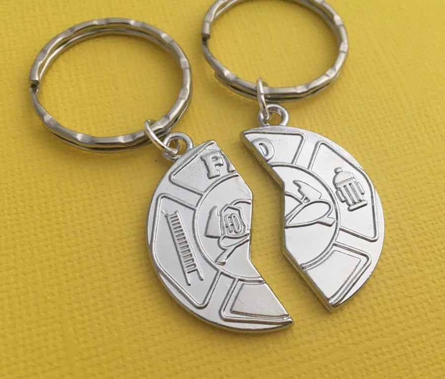 Firefighter Keychain Set