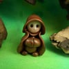 Tiny Gnome Monk 'Brother Herne' 1.5" OOAK Sculpt by Ann Galvin Gnome Village