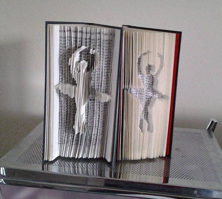 Ballerina, Ballet Dancer CUT & FOLD Book folding pattern - EMAILED PDF PATTERN