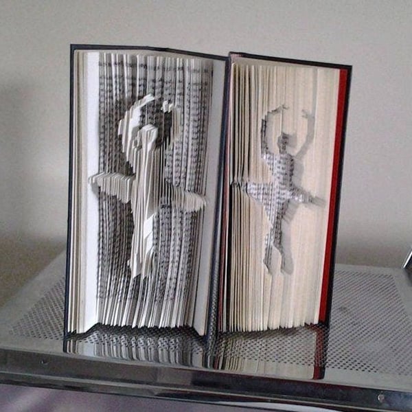 Ballerina, Ballet Dancer CUT & FOLD Book folding pattern - EMAILED PDF PATTERN