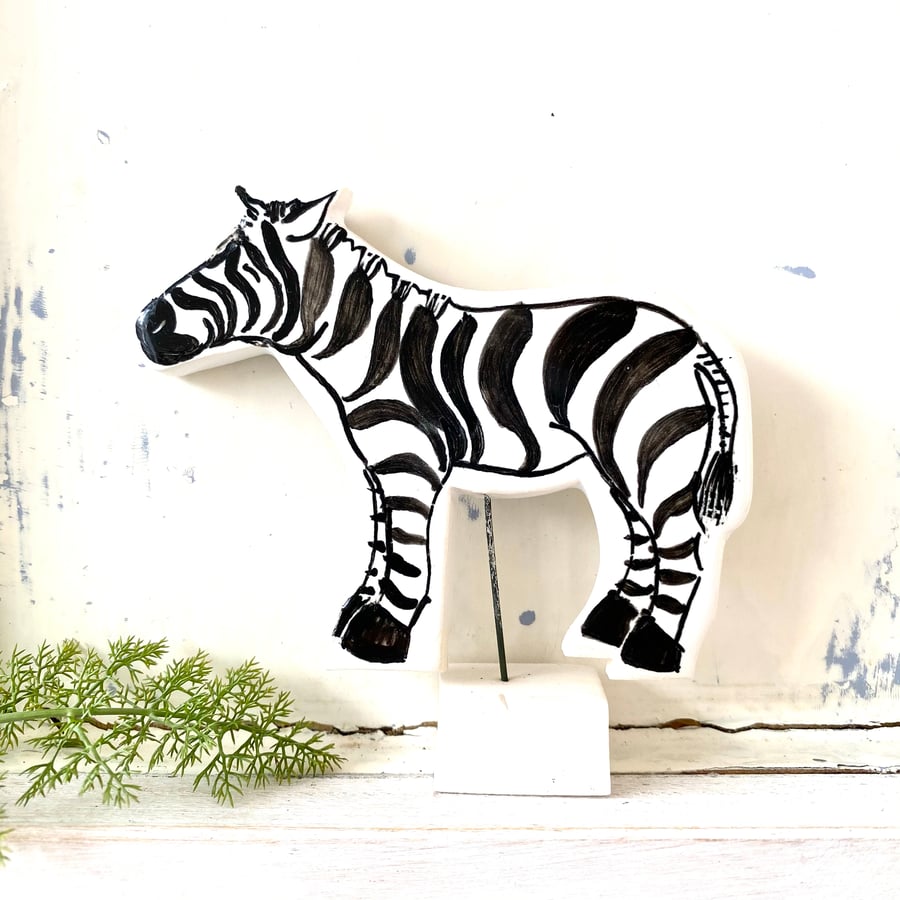 Zebra Ceramic Ornament