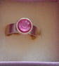 Peony Pink Solitaire Swarovski Ring - Image 2