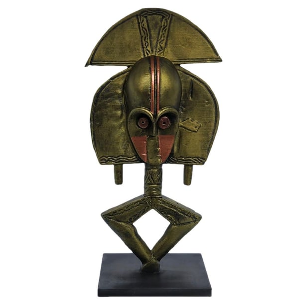 african Kota mask, free standing african mask, 3d printed tribal art,west africa