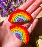 Rainbow dangle earrings, Rainbow jewellery, Rainbow birthday gift, Rainbow theme - Image 3