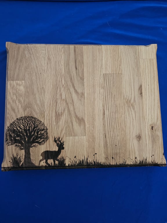 Deer In forest oak chopping board 