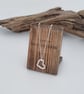 Fine Silver Textured Heart Necklace - Image 5