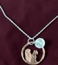 Sterling Silver & Copper Georgian Coin Pendant Necklace 