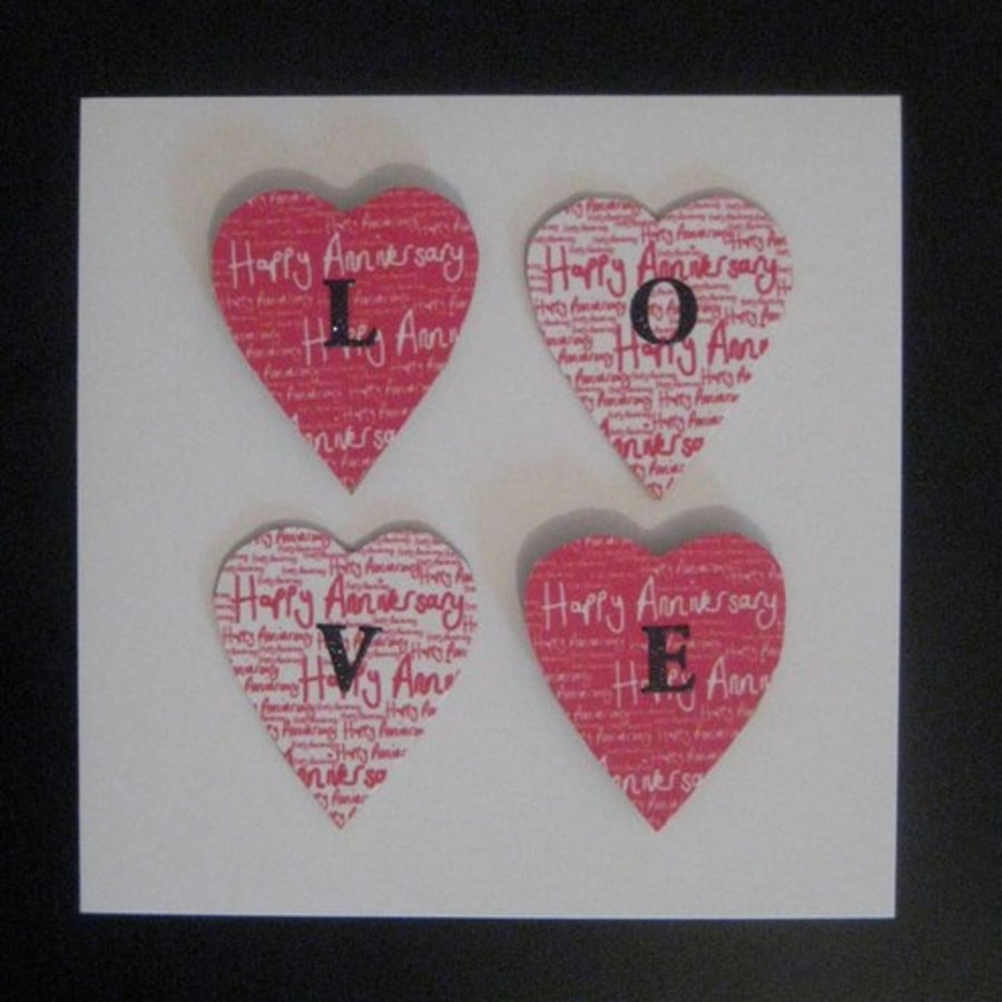 Love Heart Anniversary Card