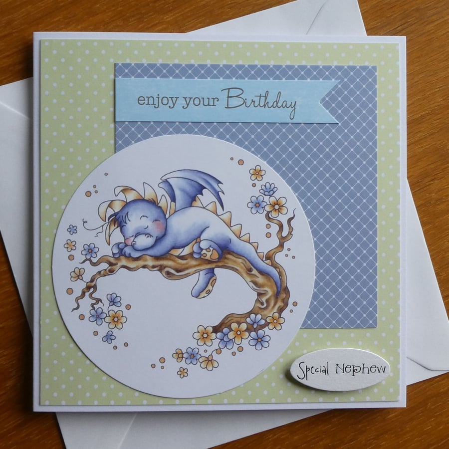 Special Nephew Birthday Card - Dragon - Enjoy Your Birthday