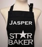 Adult : small teenage Star baker personalised apron - Made in England - Image 8