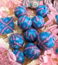Pink and Blue Polymer Clay Beads and Pendants  - Image 7