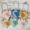 Hand Painted Wooden Heart Hanging Decoration 'Love you mum'