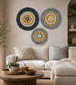 "Inyanga 1" - Yellow & Grey Shell Macrame Wall, Shelf & Console Table Decor - Image 10