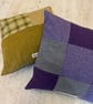 100% Wool Tweed Cushion Covers, Unique Patchwork with Zips. Various colours. 18" - Image 4