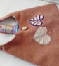Recycled cashmere shoulder bag with leaf appliques - Image 10